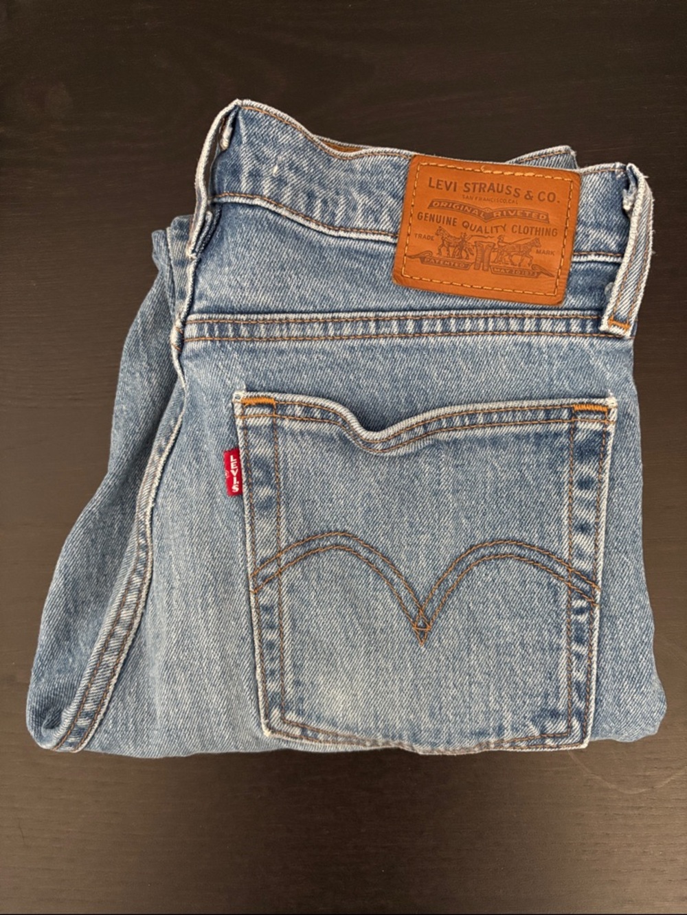Levi's Light Blue Denim Wedgie Straight Leg Jeans